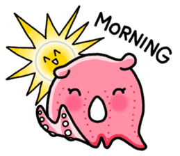 A cute Japanese pancake devilfish sticker #2092702