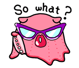 A cute Japanese pancake devilfish sticker #2092707