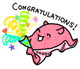 A cute Japanese pancake devilfish sticker #2092716