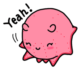 A cute Japanese pancake devilfish sticker #2092720