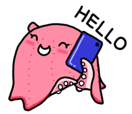 A cute Japanese pancake devilfish sticker #2092727