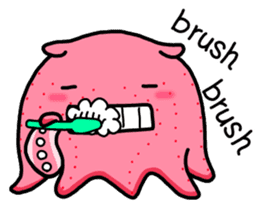 A cute Japanese pancake devilfish sticker #2092732