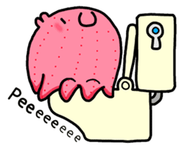 A cute Japanese pancake devilfish sticker #2092733