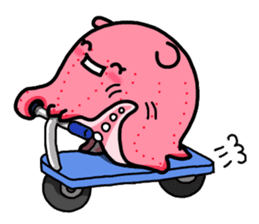 A cute Japanese pancake devilfish sticker #2092739