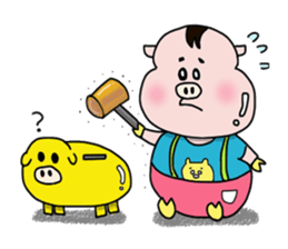 Daily of Piglet Putaro with apples sticker #2092863