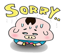 Daily of Piglet Putaro with apples sticker #2092869