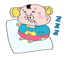 Daily of Piglet Putaro with apples sticker #2092897