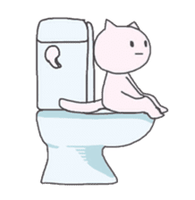 The cat of a toilet sticker #2093761