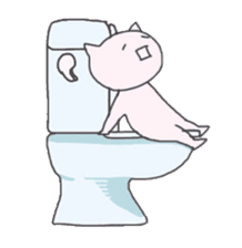 The cat of a toilet sticker #2093762