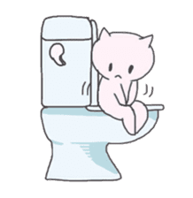 The cat of a toilet sticker #2093763