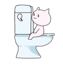 The cat of a toilet sticker #2093764