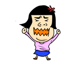 girl's mind TAEKO-chan sticker #2093997