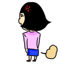 girl's mind TAEKO-chan sticker #2094020