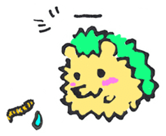 A cute Hedgehog and lazy man sticker #2094622