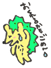 A cute Hedgehog and lazy man sticker #2094629