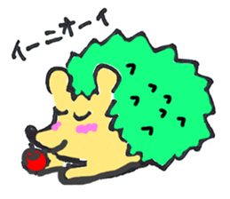 A cute Hedgehog and lazy man sticker #2094638