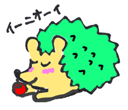 A cute Hedgehog and lazy man sticker #2094638