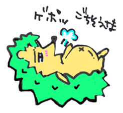 A cute Hedgehog and lazy man sticker #2094640