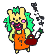 A cute Hedgehog and lazy man sticker #2094657