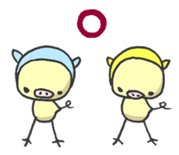 Kawaii Pigs sticker #2096063