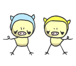 Kawaii Pigs sticker #2096067