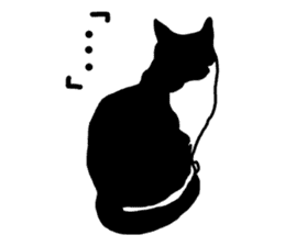A cat seldom talks sticker #2096415