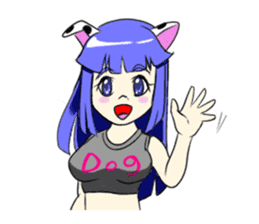 The Dog girls collection sticker #2096866