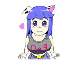 The Dog girls collection sticker #2096870