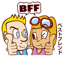 Bilingual Talk Stickers English&Japanese sticker #2096933