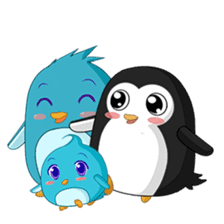 Piroo Cute Penguin and Family sticker #2098284