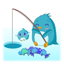 Piroo Cute Penguin and Family sticker #2098290