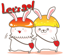 Mushroom rabbit Sticker sticker #2098396