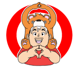 Orange bear and bearded man first. sticker #2099885