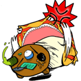 Golden Horned Frog-"curry" sticker #2100025