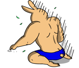 Mucle Rabbit sticker #2101263