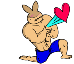 Mucle Rabbit sticker #2101264