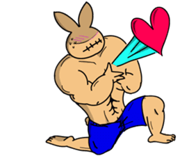 Mucle Rabbit sticker #2101264