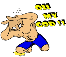 Mucle Rabbit sticker #2101271