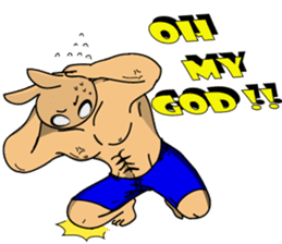 Mucle Rabbit sticker #2101271