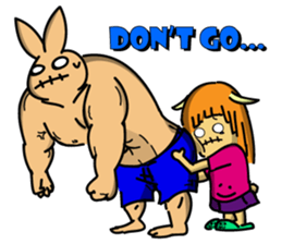 Mucle Rabbit sticker #2101274