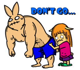 Mucle Rabbit sticker #2101274