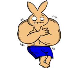 Mucle Rabbit sticker #2101277