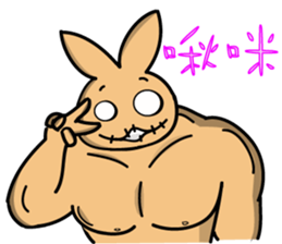 Mucle Rabbit sticker #2101278
