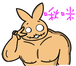 Mucle Rabbit sticker #2101278