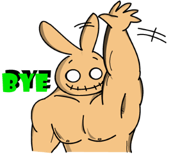 Mucle Rabbit sticker #2101279