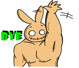 Mucle Rabbit sticker #2101279