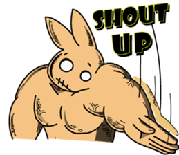 Mucle Rabbit sticker #2101280