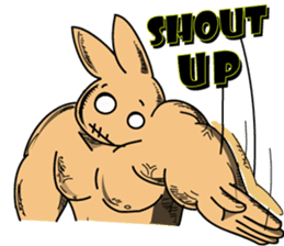 Mucle Rabbit sticker #2101280