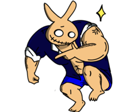 Mucle Rabbit sticker #2101281