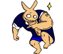 Mucle Rabbit sticker #2101281
